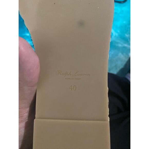 Ralph Lauren Made in Spain Ashaya Raffia Loafers - Picture 3 of 4